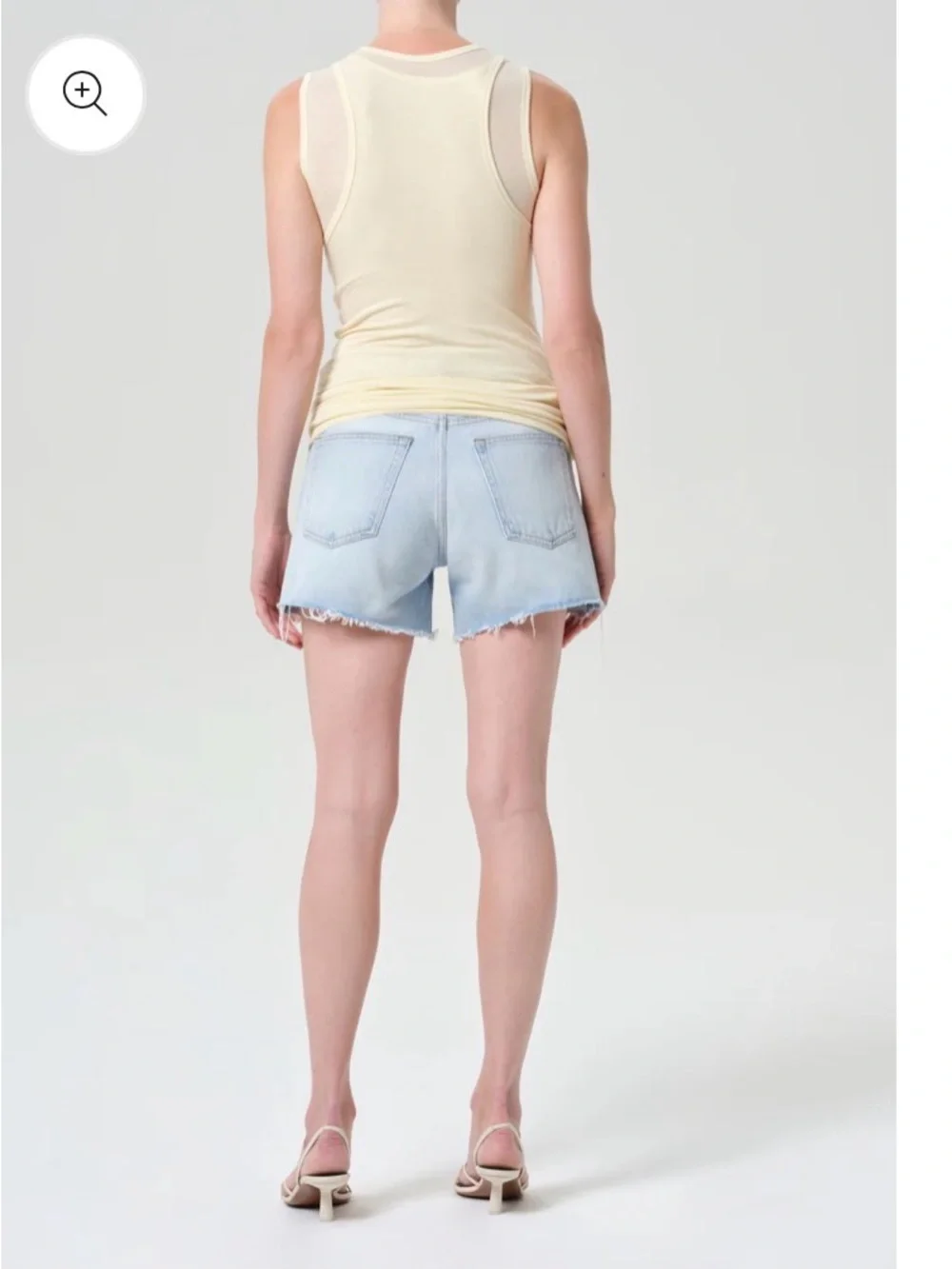 01. Agolde Parker long Denim Shorts in comeback